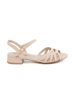 Luxusní  sandály dámské hnědé bez podpatku