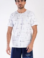 Pánske pyžamové šortky Sailboat