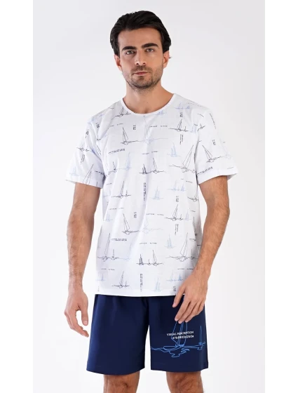 Pánske pyžamové šortky Sailboat
