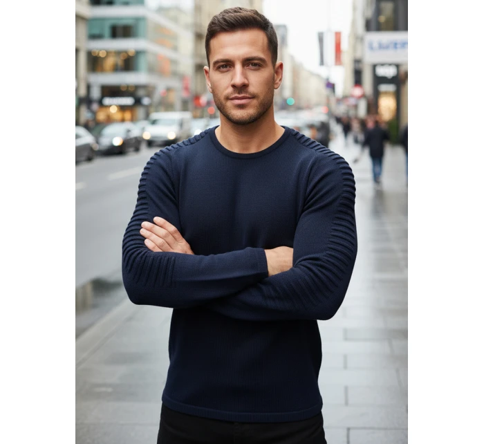 Pánsky tmavomodrý sveter WX2297z Pánsky tmavomodrý sveter WX2297z