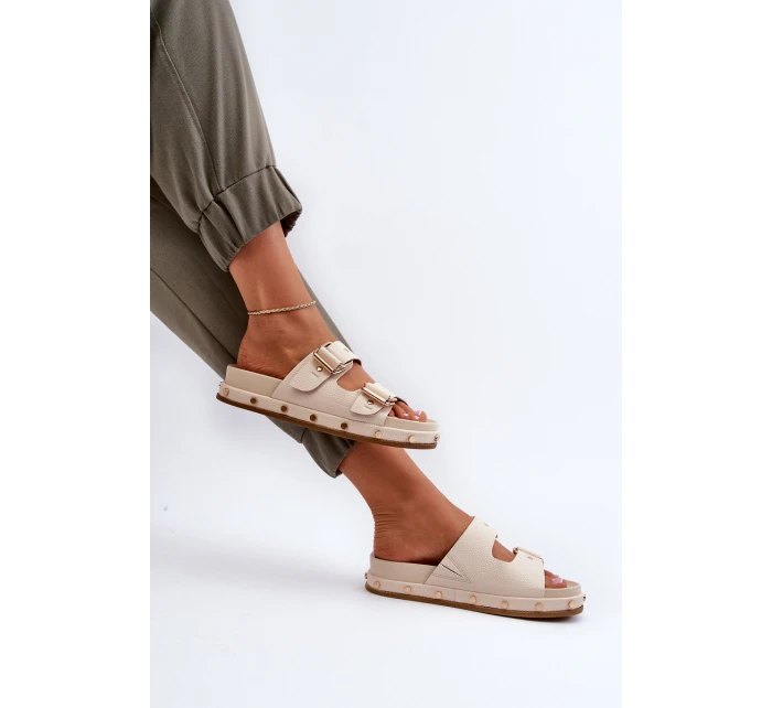 Dámské žabky na platformě Big Star model 21653884 béžové - Big Star Shoes Dámské žabky na platformě Big Star model 21653884 béžové - Big Star Shoes