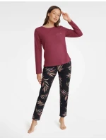 Záhradné pyžamo 40929-83X Bordó a čierna - Henderson Ladies Záhradné pyžamo 40929-83X Bordó a čierna - Henderson Ladies
