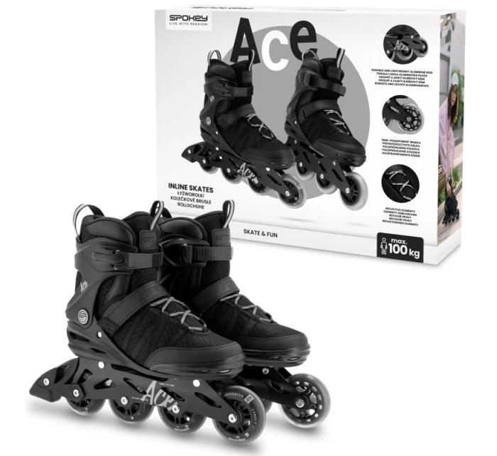Kolieskové korčule Spokey Ace SPK-944691 r. 38