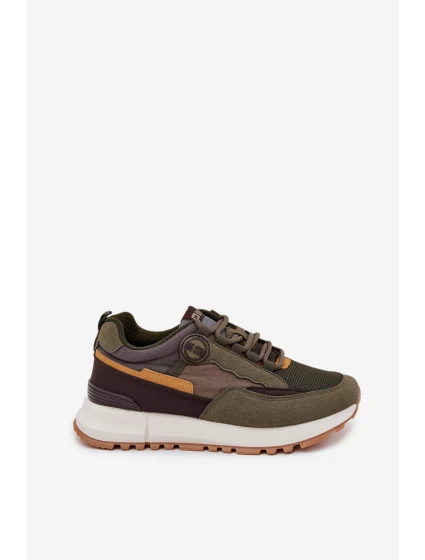 Buty Sportowe Sneakersy Męskie Big Star RR174280 HI-POLY SYSTEM Ciemnozielone