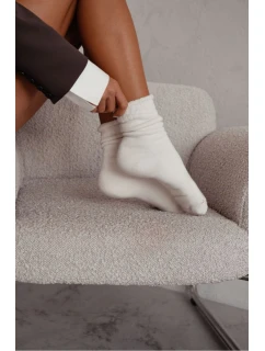 Dámské bezškrtové ponožky Frotte Ecru