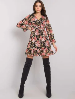 Šaty DHJ SK  černá a růžová model 16300298 - FPrice