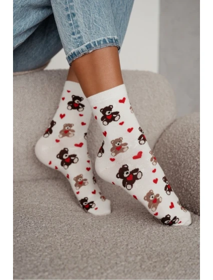 Dámske ponožky Medvedíky so srdiečkami 0200.202