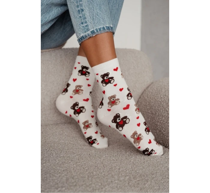 Dámske ponožky Medvedíky so srdiečkami 0200.202