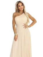 Dlouhé třpytivé večerní šaty na jedno rameno model 21943569 - numoco basic