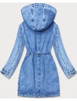 Svetlomodrá dlhá džínsová bunda (POP7032-LK)