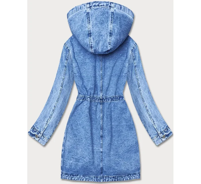 Svetlomodrá dlhá džínsová bunda (POP7032-LK)