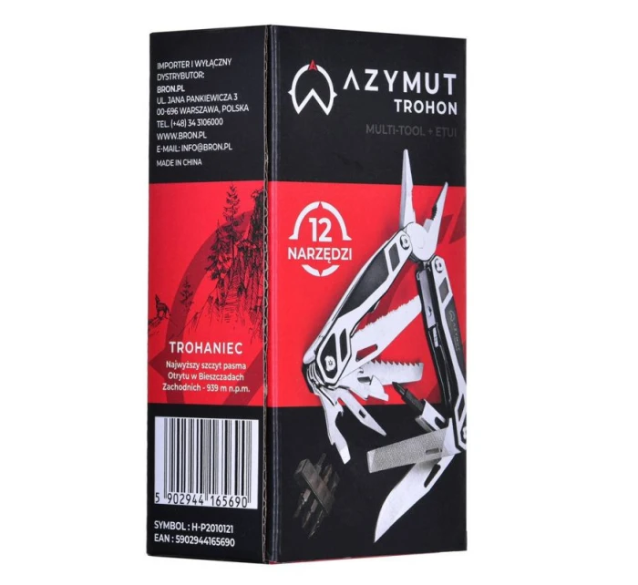 AZYMUT Trohon multitool - 12 nástrojov + 8 bitov + krabica (H-P2010121)