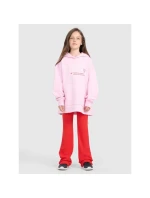 Dievčenská oversize mikina s kapucňou 4F 4FJRAW25TSWSF2429-56S