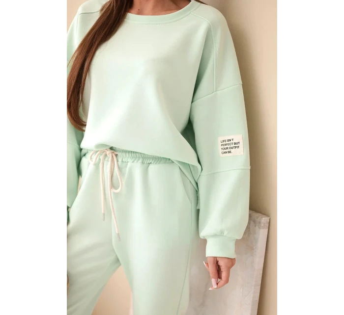 Súprava mikina + nohavice butter mint