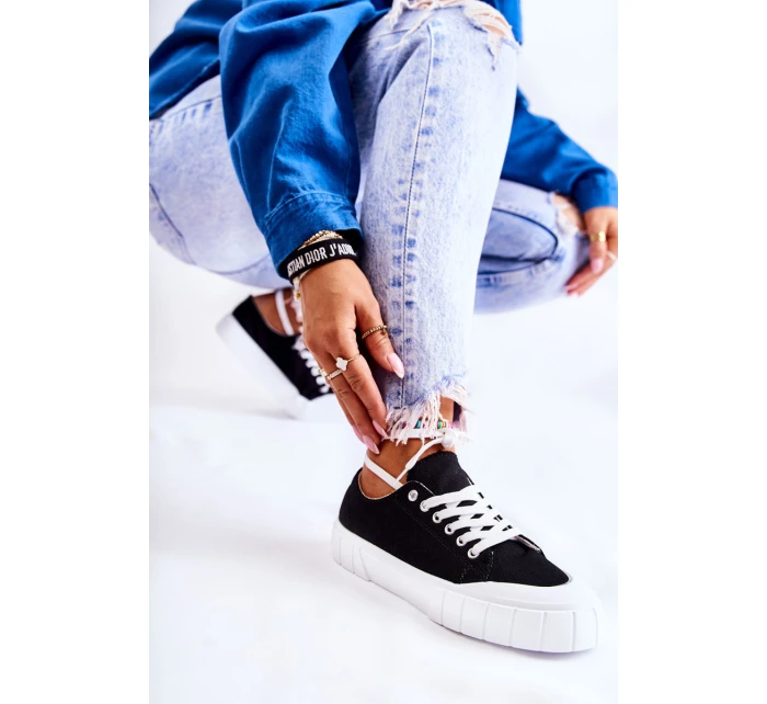 Damskie Trampki Na Platformie Czarne Comes Damskie Trampki Na Platformie Czarne Comes