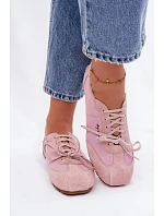 Semišové Nízké Dámské Tenisky Big Star TT274600 Růžové
