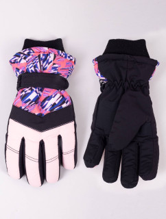 Yoclub Detské zimné lyžiarske rukavice REN-0318G-A150 Multicolour