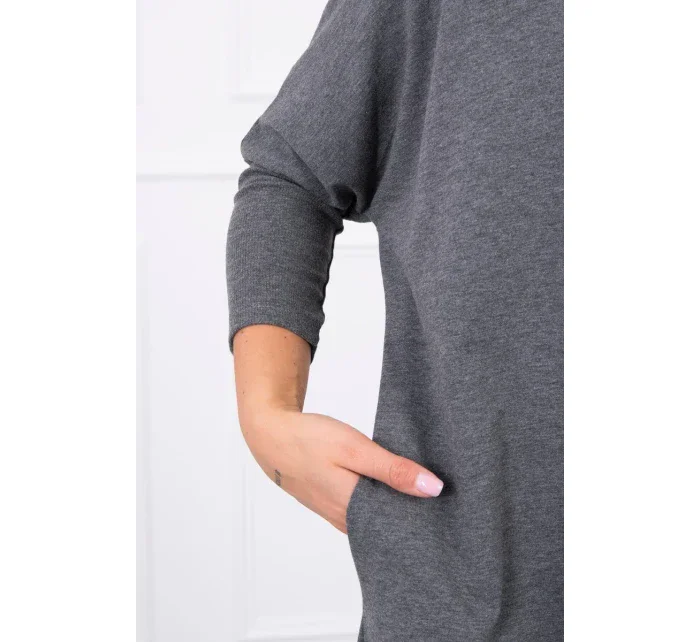 Oversize halenka grafitová melanž Oversize halenka grafitová melanž