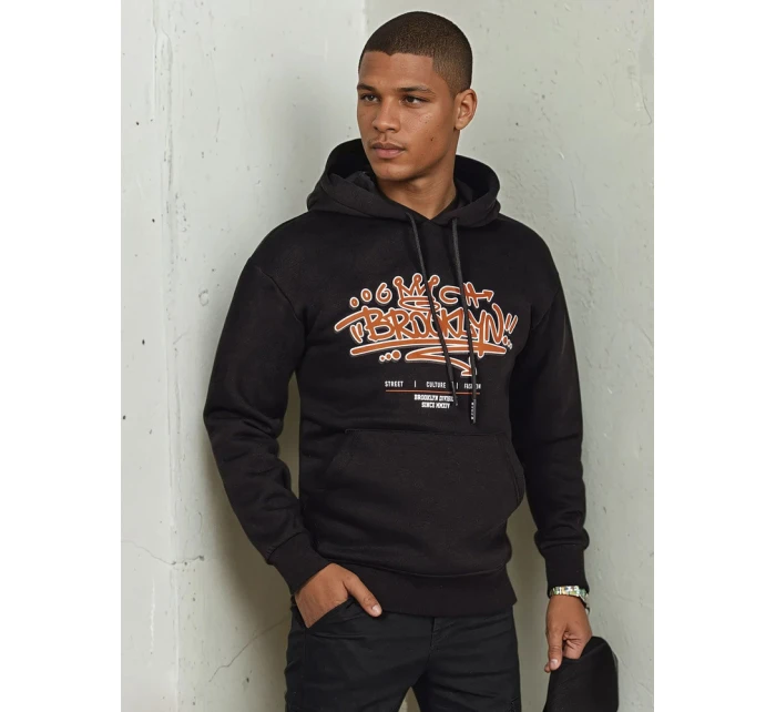 Pánská mikina s potiskem černá Dstreet model 21975443 - FashionStreet