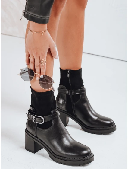 Dámské boty na podpatku černé Dstreet model 21981414 - FashionStreet