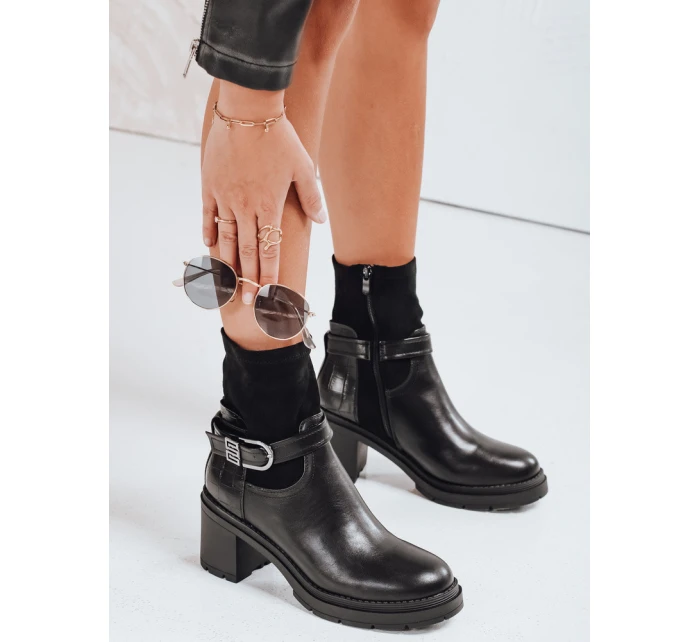 Dámské boty na podpatku černé Dstreet model 21981414 - FashionStreet
