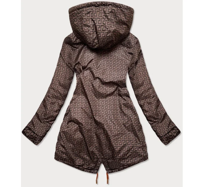 Oranžová obojstranná dámska bunda (W556-1)