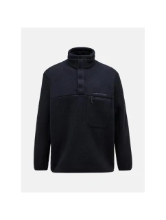 Mikina Peak Performance M Fleece Snap T-Neck Black