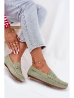 Dámské Semišové Mokasíny Big Star model 21693792 Zelené - Big Star Shoes