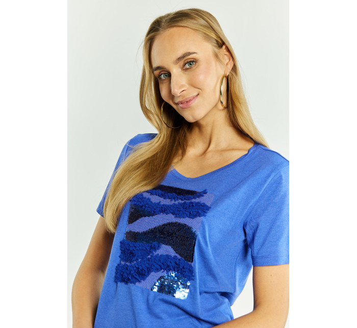 Monnari Tričká Dámske tričko s potlačou Blue