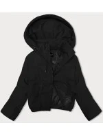 Dámska krátka prechodná bunda s odnímateľnou kapucňou J Style Black (16M9088-392)