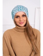 Dámska čiapka Lora K312 tyrkysová+sivá Dámska čiapka Lora K312 tyrkysová+sivá