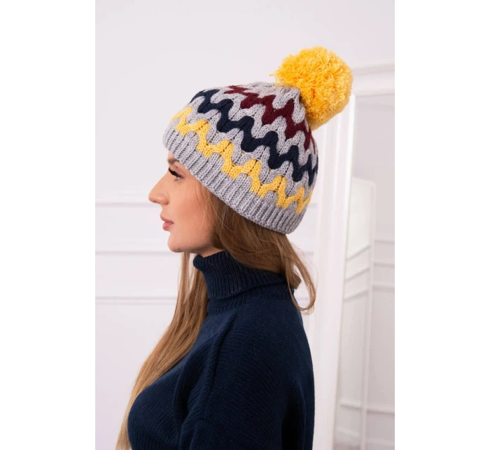 Dámská čepice Laila tmavě model 18751307 - K-Fashion Dámská čepice Laila tmavě model 18751307 - K-Fashion