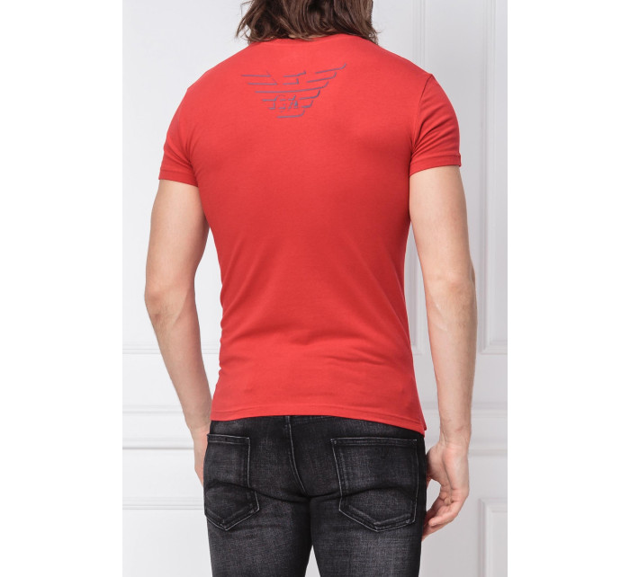 Pánske tričko 111035 9P725 červená - Emporio Armani