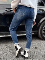 dámské džínové kalhoty s páskem modré Dstreet model 21981338 - FashionStreet