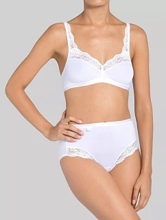 Sloggi Romance - Maxi nohavičky z bavlny Supima® s čipkovaným lemom Sloggi