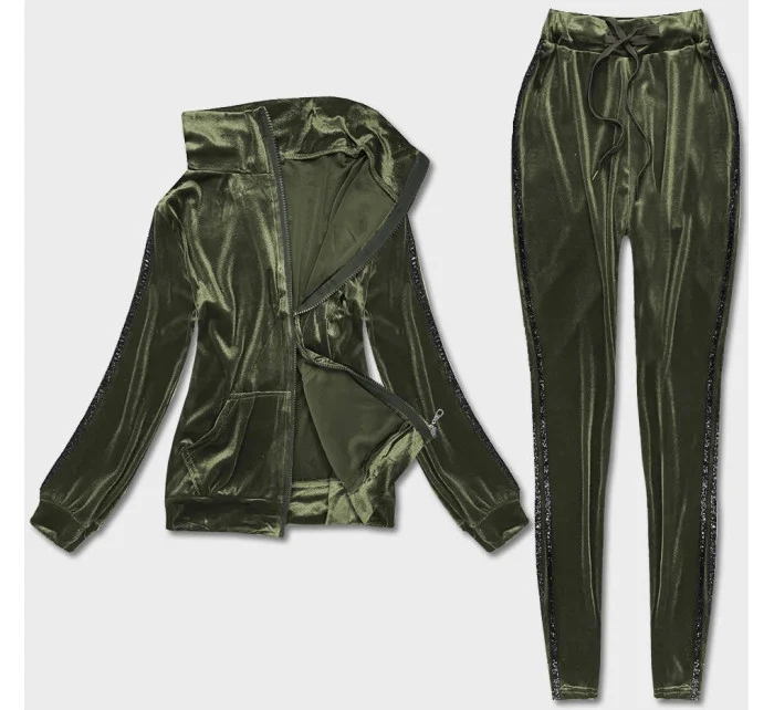 Zelený komplet mikina a legíny model 17848996 - LUNA & MIELE