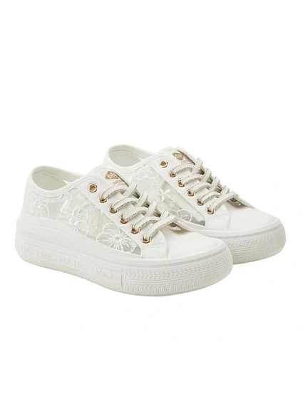 Lee Cooper dámske športové topánky white platform lace-up women's
