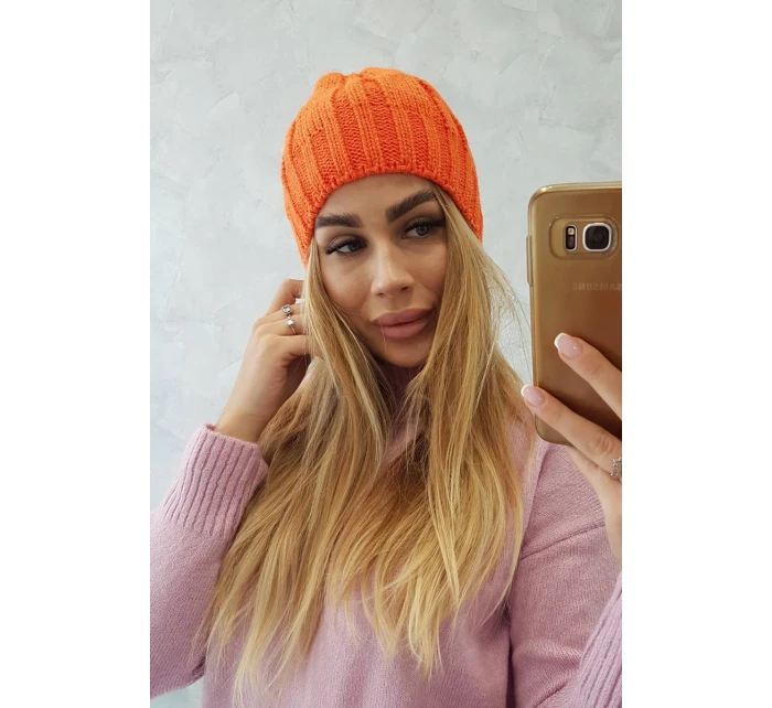Fleecová čepice Ida model 18750153 oranžová - K-Fashion Fleecová čepice Ida model 18750153 oranžová - K-Fashion