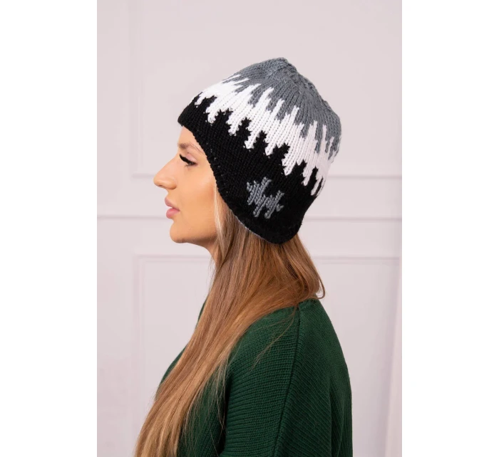 Dámská čepice tmavě model 18752469 - K-Fashion Dámská čepice tmavě model 18752469 - K-Fashion