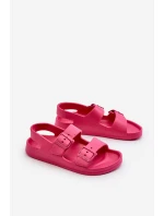 Klapki Dziecięce Lekkie Z Klamrami BIG STAR NN374545 Fuksja