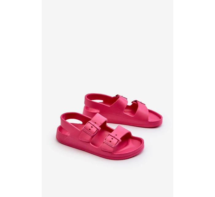 Klapki Dziecięce Lekkie Z Klamrami BIG STAR NN374545 Fuksja