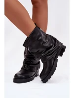 Zateplené dámské kotníkové boty s lemem černé model 21788111 - Boto Zateplené dámské kotníkové boty s lemem černé model 21788111 - Boto