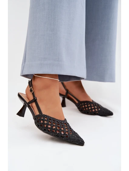 Dámské Sandály na Podpatku Černé model 22027878 - Boto