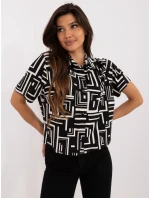 Blúzka LK BZ 509749.88 čierna a béžová
