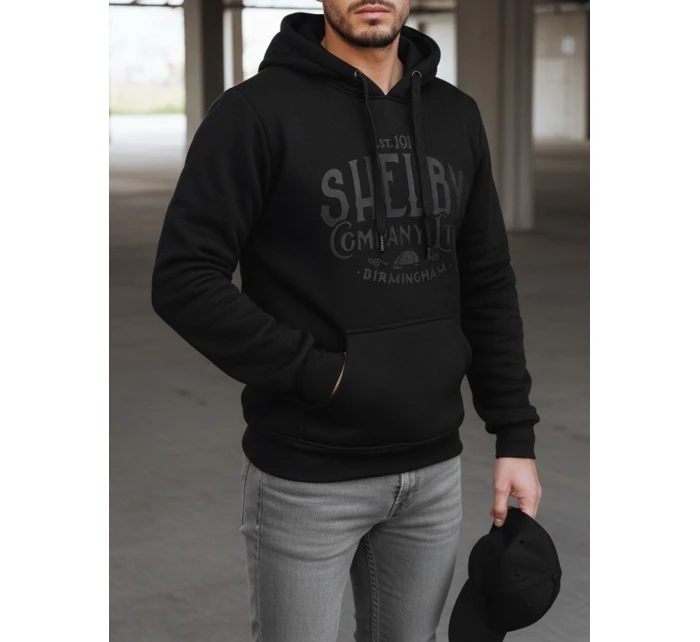 Pánská zateplená mikina s kapucí černá Dstreet model 21992999 - FashionStreet