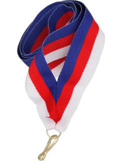 Stuha 22 mm - modrá, červená a biela