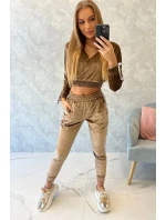 Sada veluru Queen cappuccino