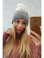Fleecová čiapka Ilona K218 sivá+biela Fleecová čiapka Ilona K218 sivá+biela