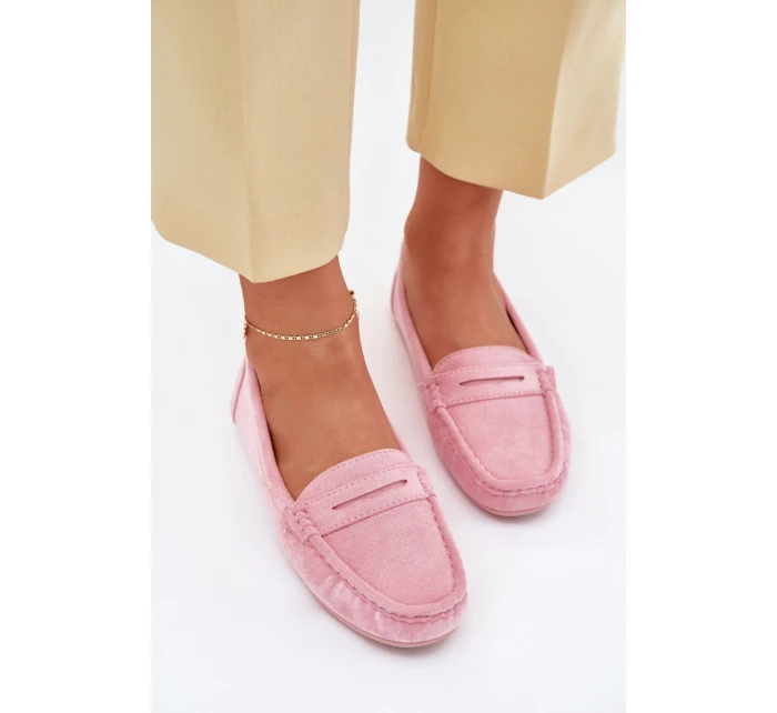 Damskie Zamszowe Mokasyny Jasnoróżowe Lenvie Damskie Zamszowe Mokasyny Jasnoróżowe Lenvie