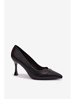 Podpätky s ozdobným detailom Vinceza 62291 Black Podpätky s ozdobným detailom Vinceza 62291 Black